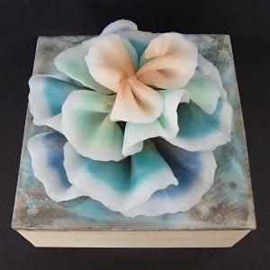 Cabbage Coral Encaustic Sculpture