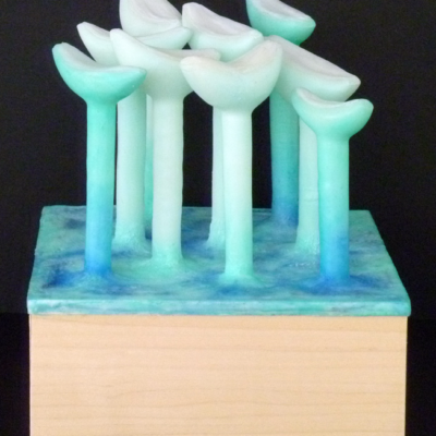 Hammer Head Sea Anemone Encaustic Sculpture