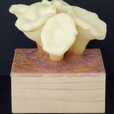 Trumpet Coral Encaustic Sculpture Full-Color