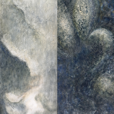 Vera Causa II Diptych Encaustic Painting - Limited Edition Prints to Come
